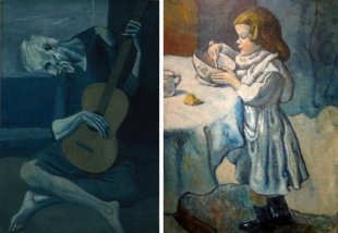 The Old Guitarist, 1903 and Le Gourmet (The Greedy Child), 1901