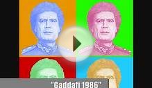 LIBYA Gaddafi 1986 Andy Warhol style Pop Art canvas print